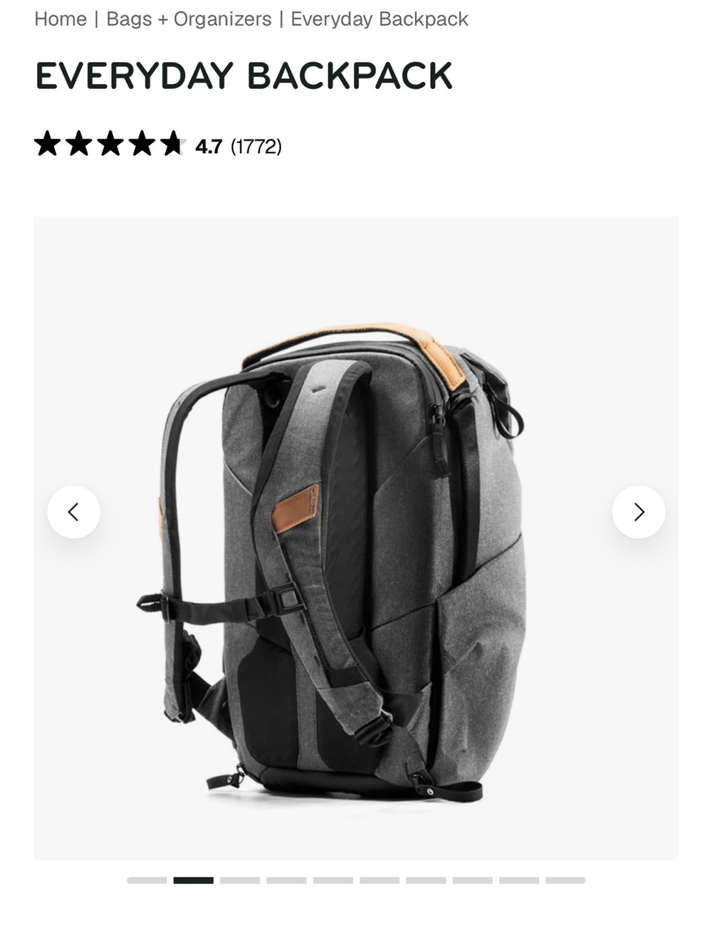 Peak Design Everyday Backpack - Sleek Urban Carry 30L - Picture 2 of 5